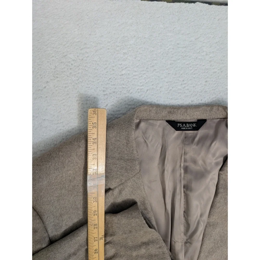 Joseph A Bank blazer 52L Taupe Tan Gray 100% Cashmere‎ Sport coat Single Vent